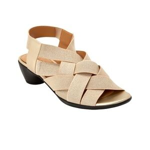 Comfortview Kai Elastic Gold Sandals